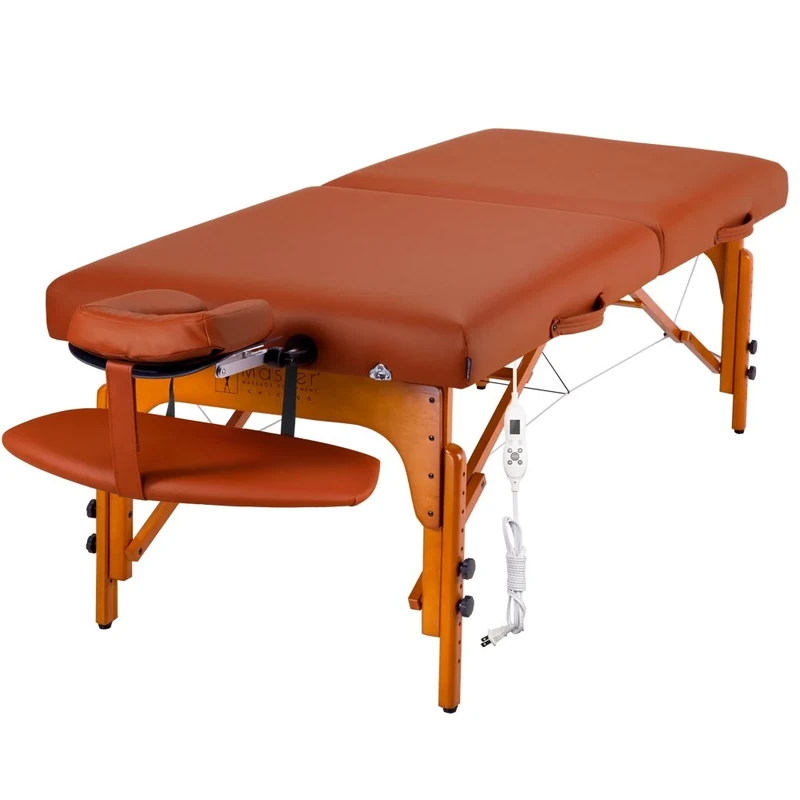 Master Massage Santana Therma Top Memory Foam Portable Massage Table Package, Mountain Red, 31 Inch