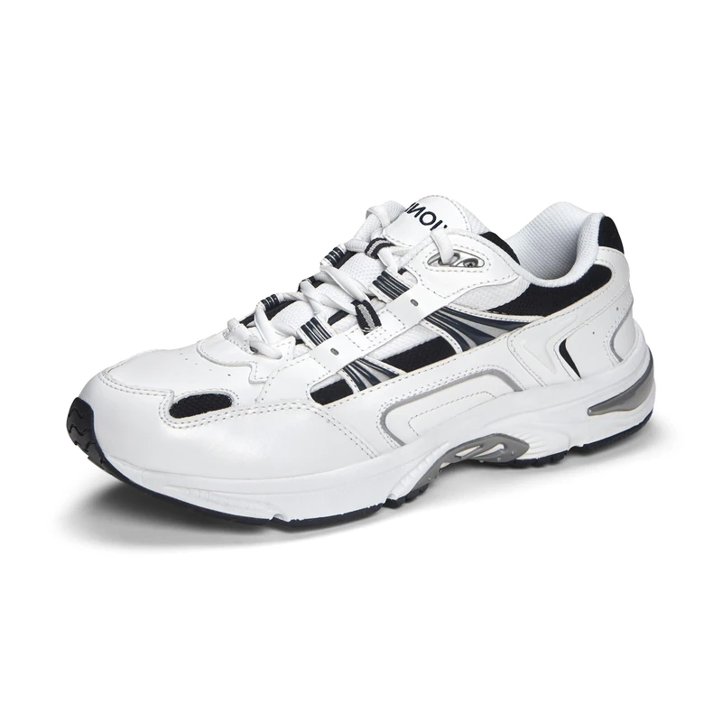 Vionic Men's Fashion Trainers - Mens Walker Classic, White Navy, UK 10, Wide Fit