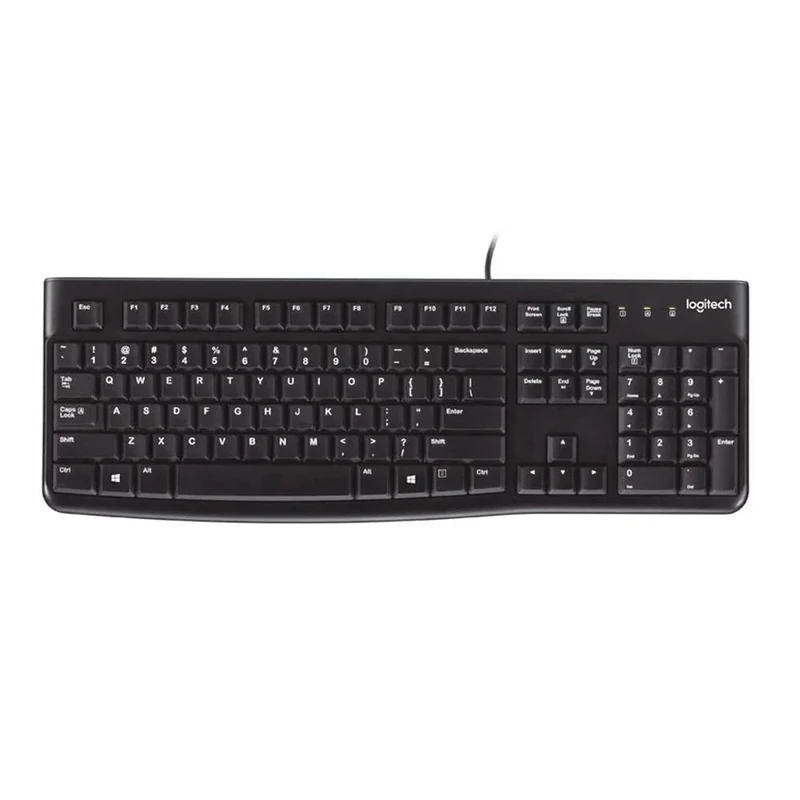 Logitech K120 Wired Business Keyboard, QWERTY US International Layout - Black