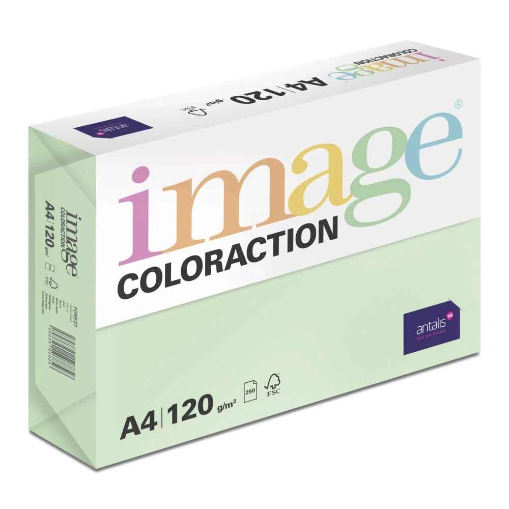 Image Coloraction Pastel Green (Forest) A4 210x297mm 120gm2 fsc4 250sh/RM 5rm/BX