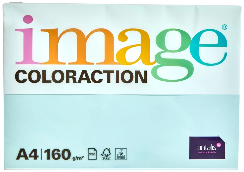 Image Coloraction Pale Blue (Lagoon) A4 210x297mm 160gm2/210mic fsc4 250sh/RM 5rm/BX