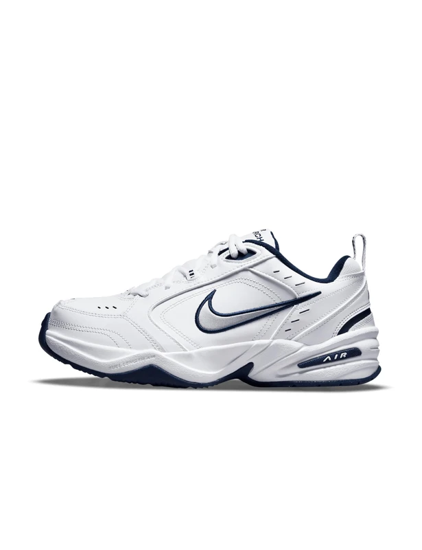 NIKE Men's Nike Air Monarch Iv Training Shoe, White Metallic Silver Midnight Navy, 12 UK