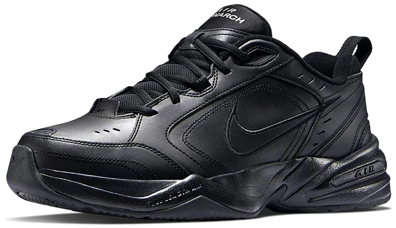 NIKE Men's Air Monarch IV Sneaker, Black/Black, 8.5 UK