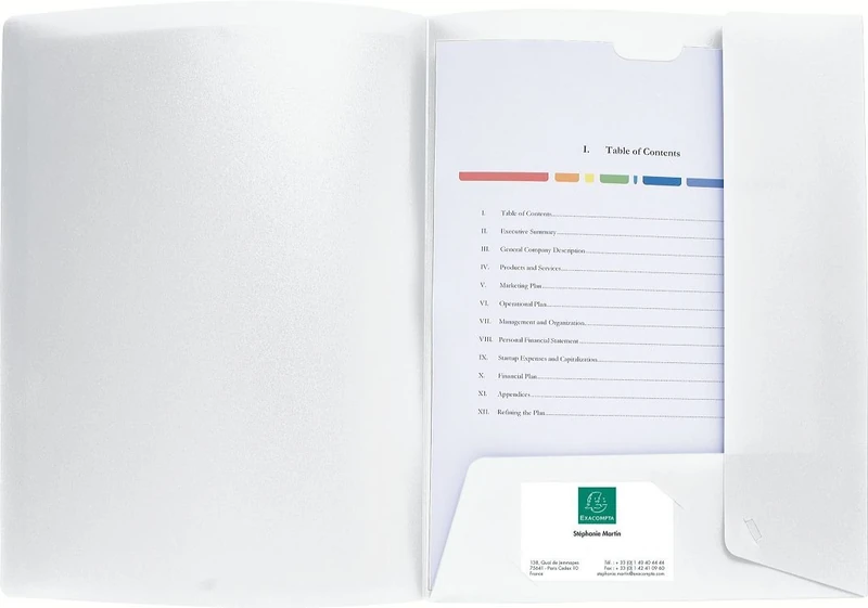 Exacompta Kreacover Presentation File Personalisable Polypropylene A4 White Ref 43008E [Pack of 30]