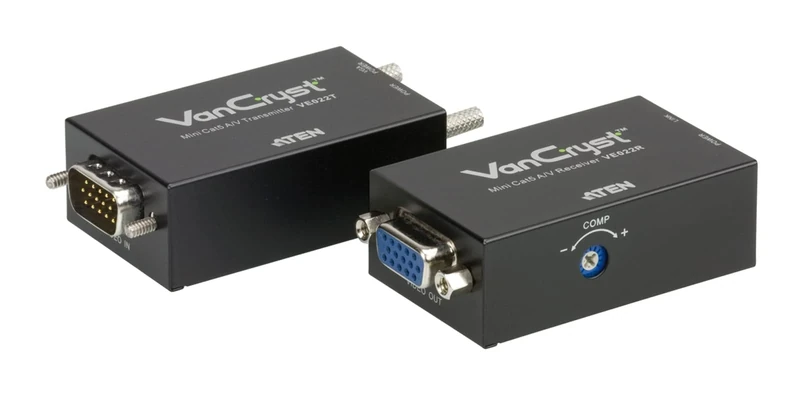 ATEN VE022 Mini VGA/Audio Cat 5 Extender (1280 x 1024@150m) | UK | #1 Global KVM Market Leader