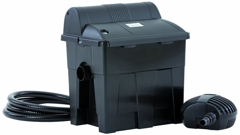 OASE BioSmart Set 5000 50525 Flow Filter Suitable for Ponds up to 5 m³, Filter System, Filter Complete Set Including Filter Material, Pond Pump and UVC Clarifier