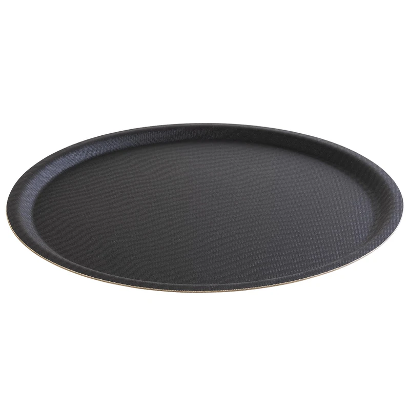Non Slip Tray HAPPY HOUR round Ø 43 cm black