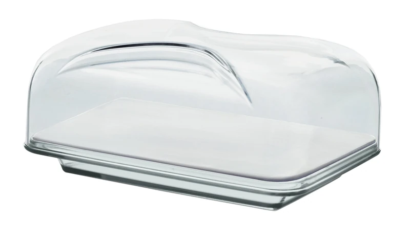 Guzzini - Gocce, Rectangular Cheese Dish Set - Transparent, 25,5 x 18 x h11,5 cm - 27010065