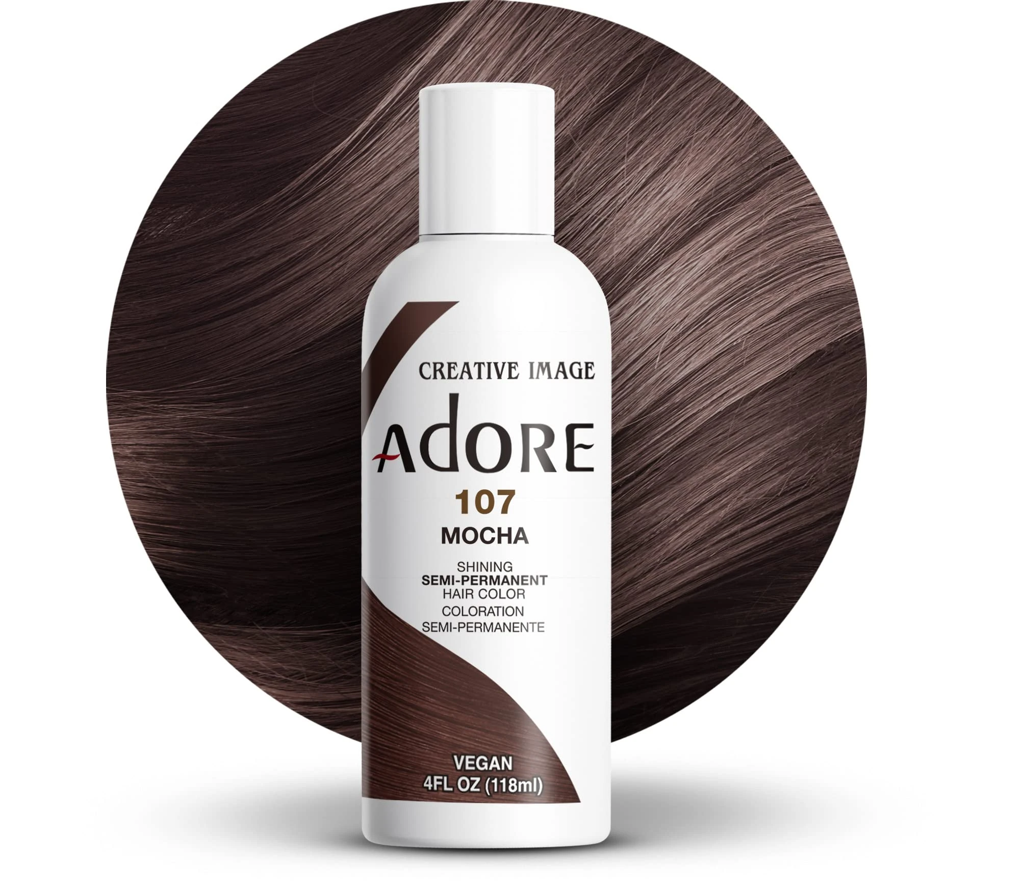 Adore Shining Semi Permanent Hair Colour, 107 Mocha