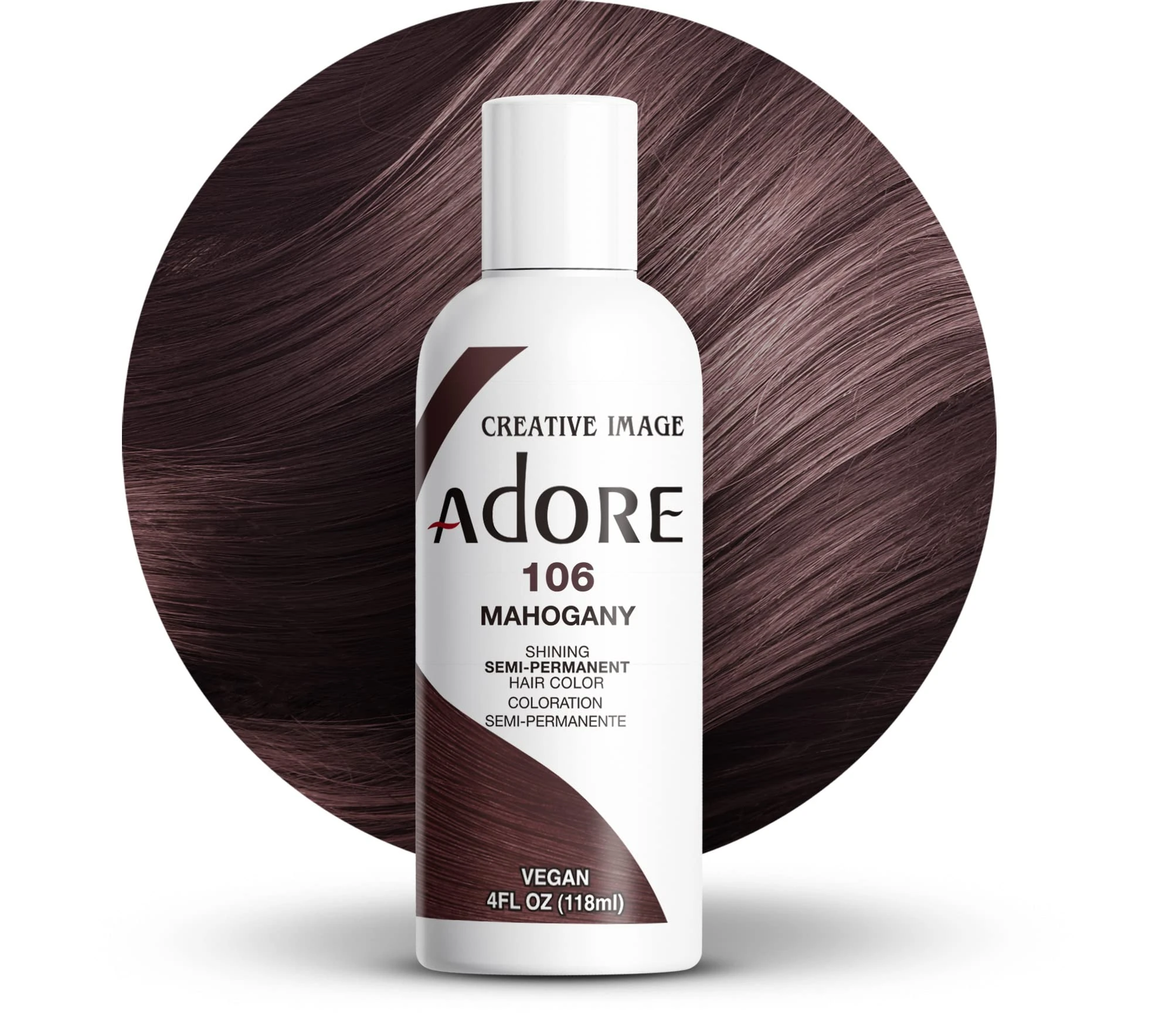 Adore Shining Semi Permanent Hair Colour, 106 Mahogany