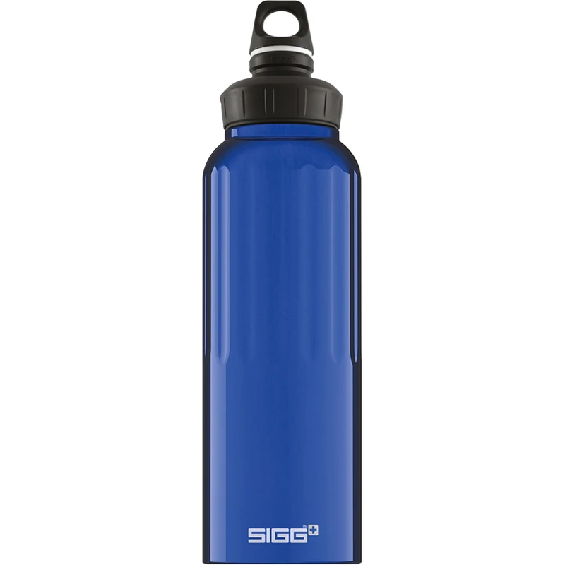 Sigg - Aluminium Sports Water Bottle - WMB Traveller Dark Blue - Climate Neutral Certified - Suitable For Carbonated Beverages - Leakproof - Lightweight - BPA Free - 1.5L