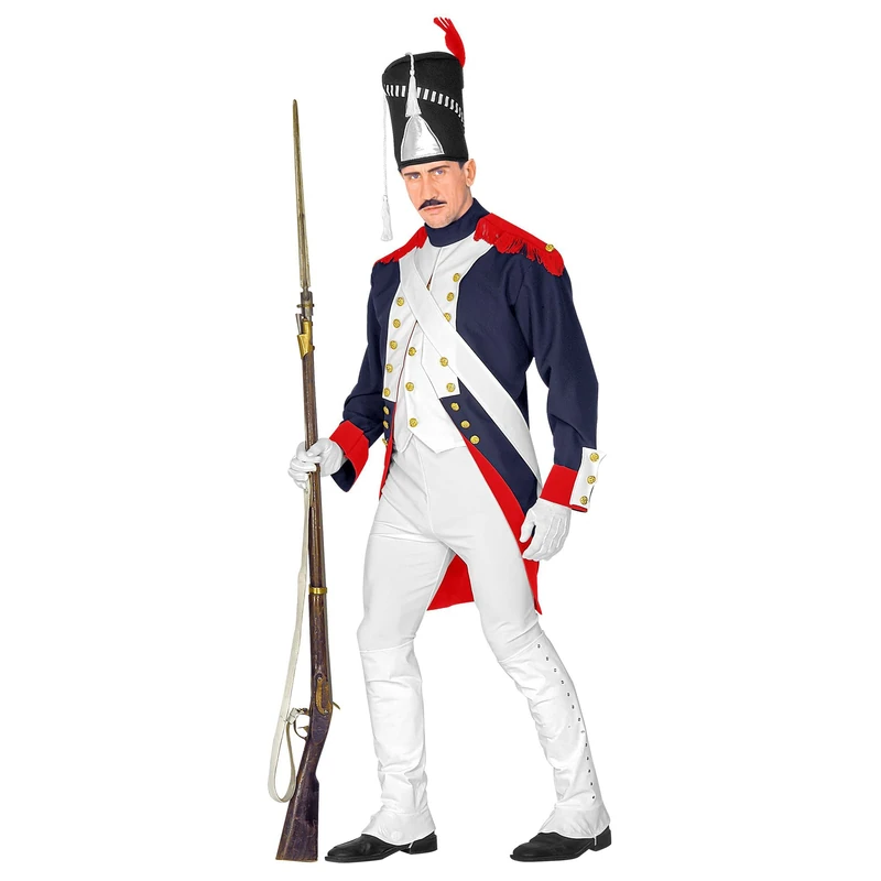 Mens Grenadier De La Garde Costume Large UK 42/44" for Military Army War Fancy Dress