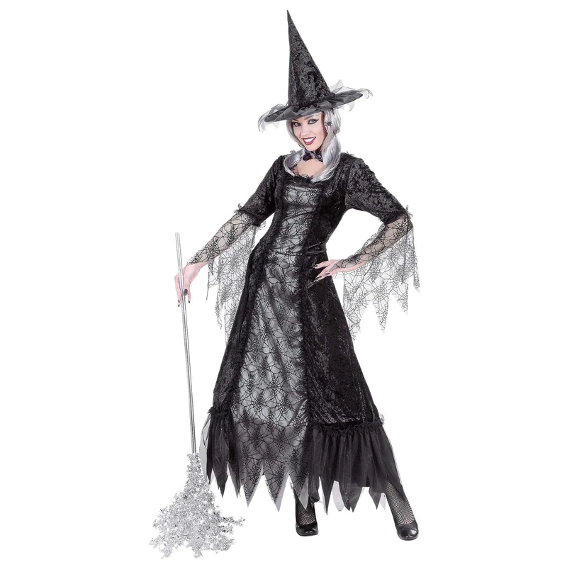 Ladies Spiderweb Witch Costume Extra Large UK 18-20 for Halloween Fancy Dress