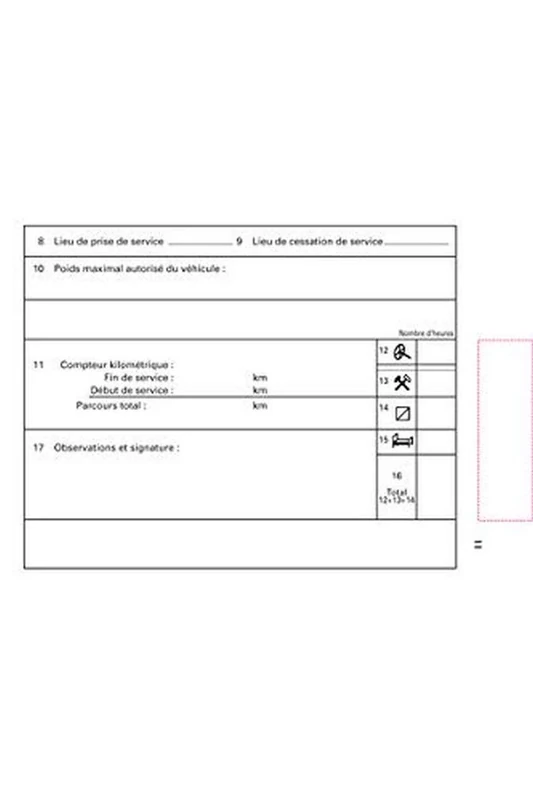 Exacompta - Ref. 5070E - Pack of 10 individual control booklets for road transport drivers and conveyors - official model - vertical format 148 x 105 mm - Image 1