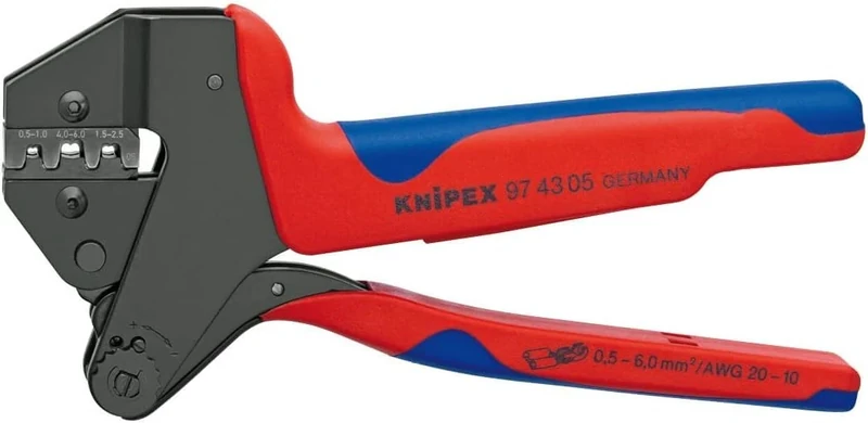 KNIPEX Crimp System Pliers for Exchangeable Crimping Dies with Multi-Component Handles 200 mm, 97 43 05