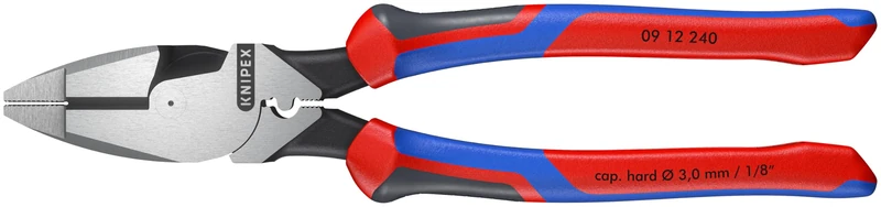 KNIPEX Lineman's Pliers American Style with Comfort Handles 240 mm, 09 12 240