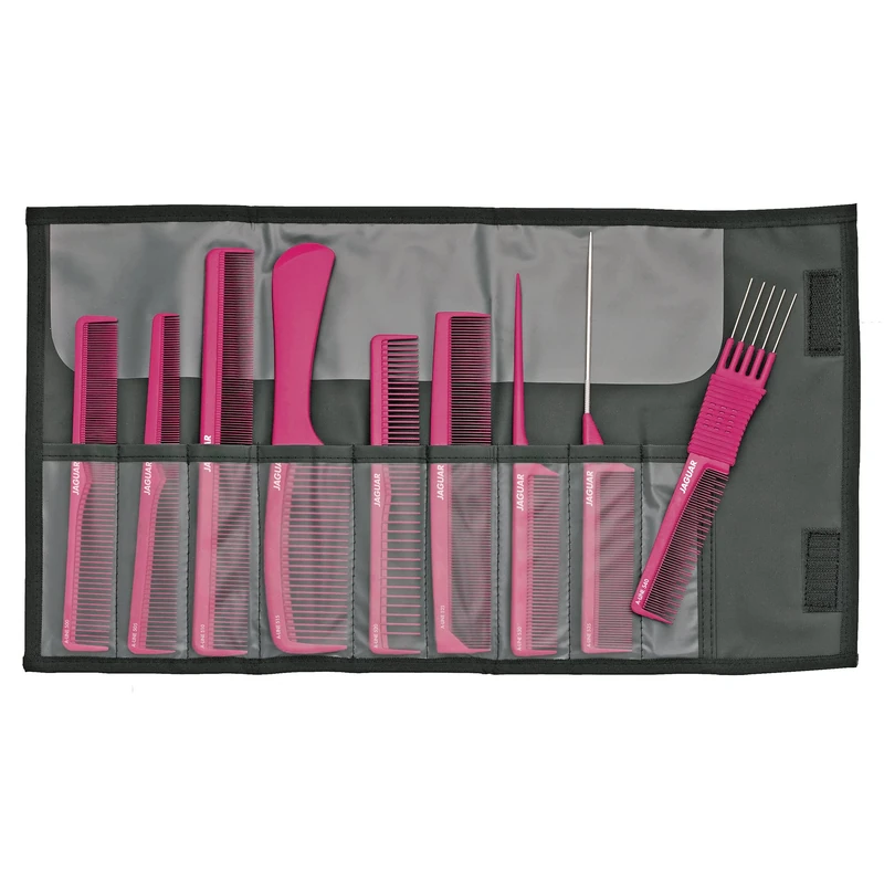 Jaguar A-Line Hair Comb 9-Pieces Set, Pink, 0.19 kg - Image 1
