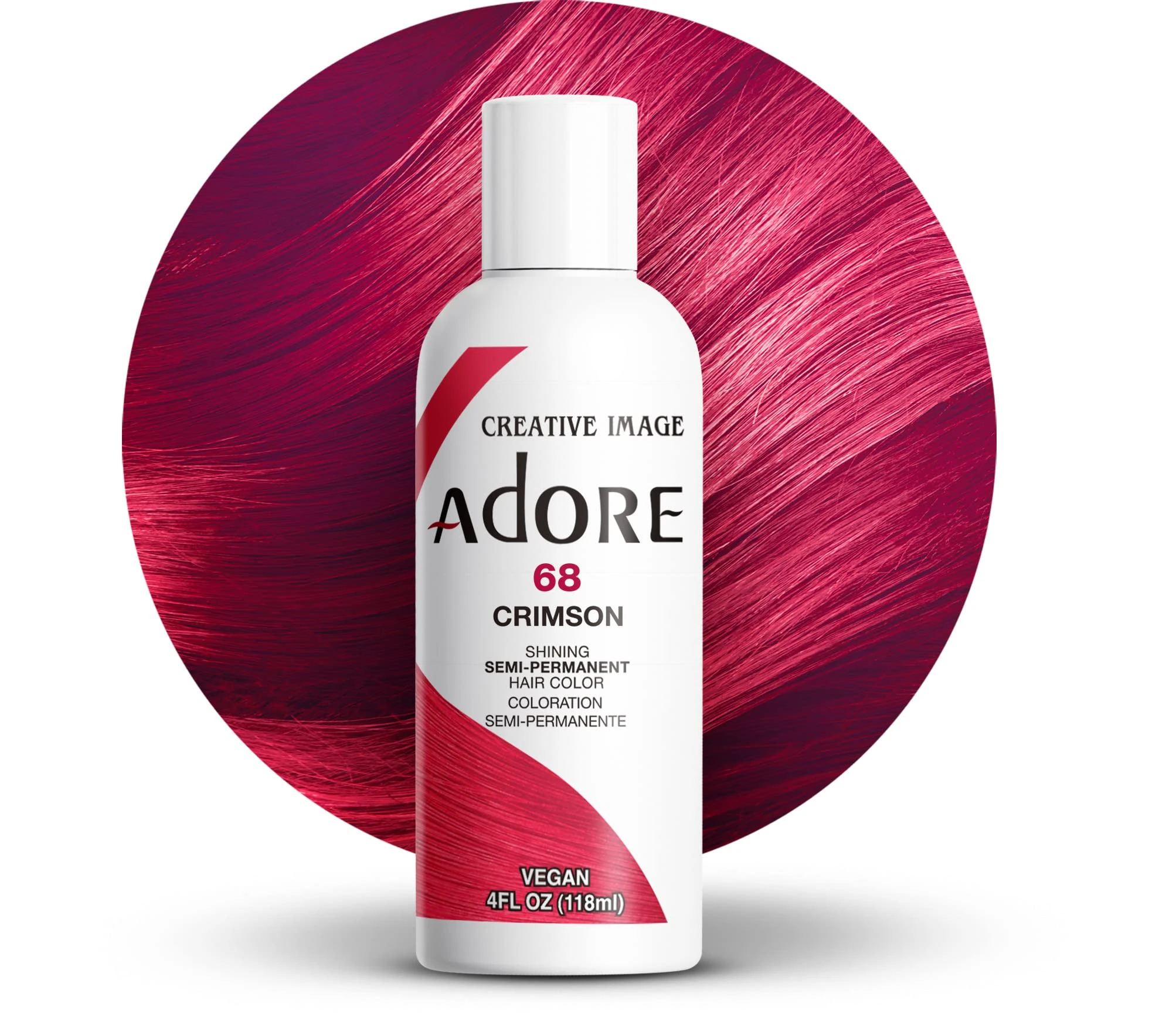 Adore Shining Semi Permanent Hair Colour, 68 Crimson