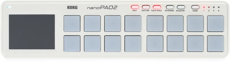 Korg - nanoPAD2 - Slimline USB MIDI 16-Pad Controller - White
