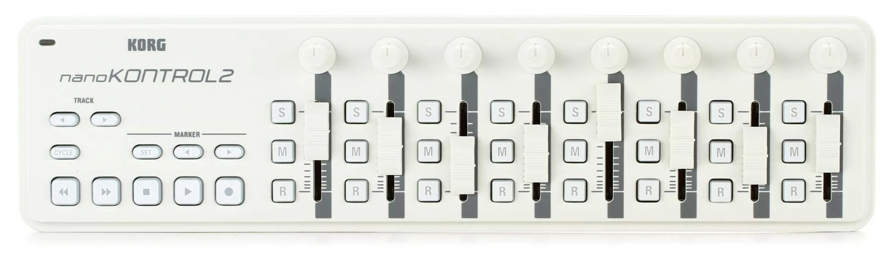 Korg - nanoKONTROL2 - Slimline USB MIDI Controller - White