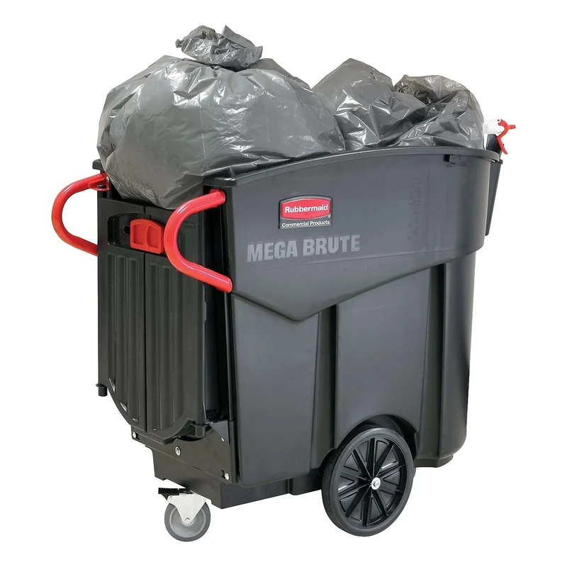 Rubbermaid Commercial Products FG9W7300BLA Executive Series 450L Mega Brute Mobile Waste Collector Black