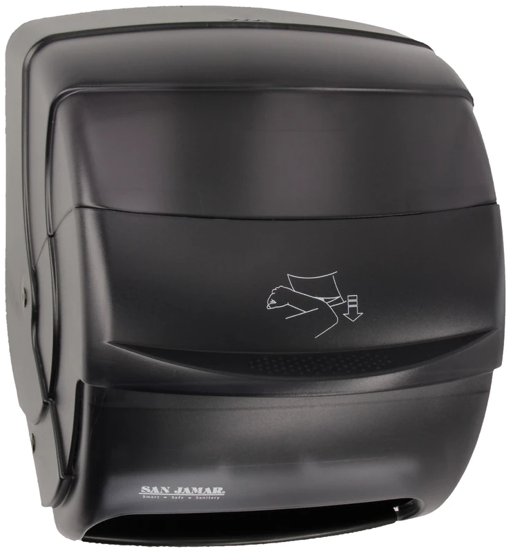 San Jamar T850TBK Black Pearl Integra Plastic Lever Roll Towel Dispenser - Image 1