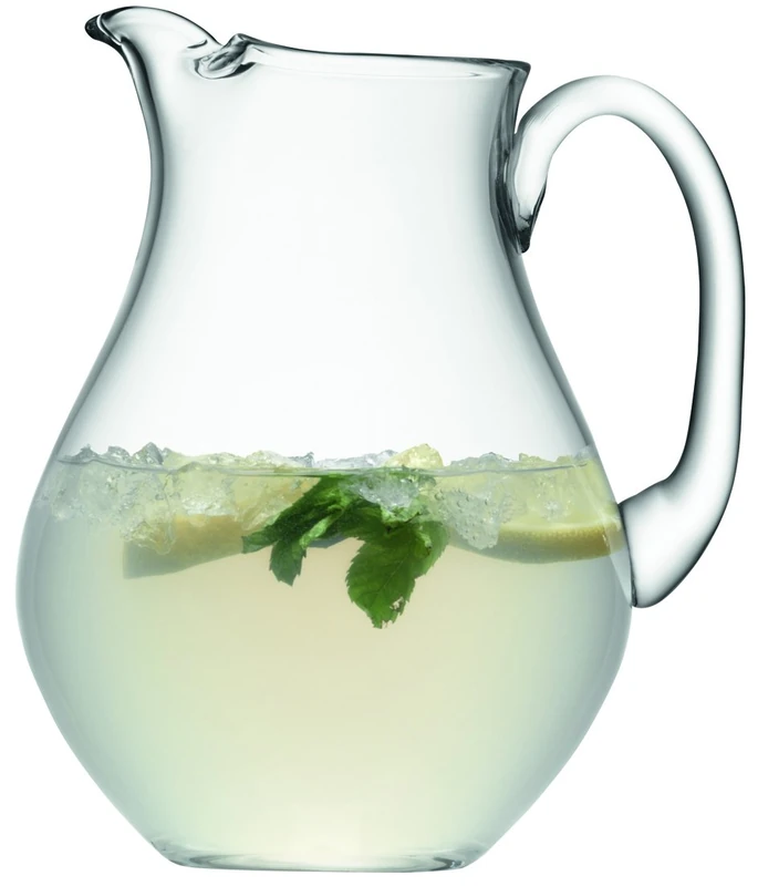 LSA International Bar Icelip Jug 2.65 Litre Clear| 1 Unit | Mouthblown and Handmade Glass | BR14
