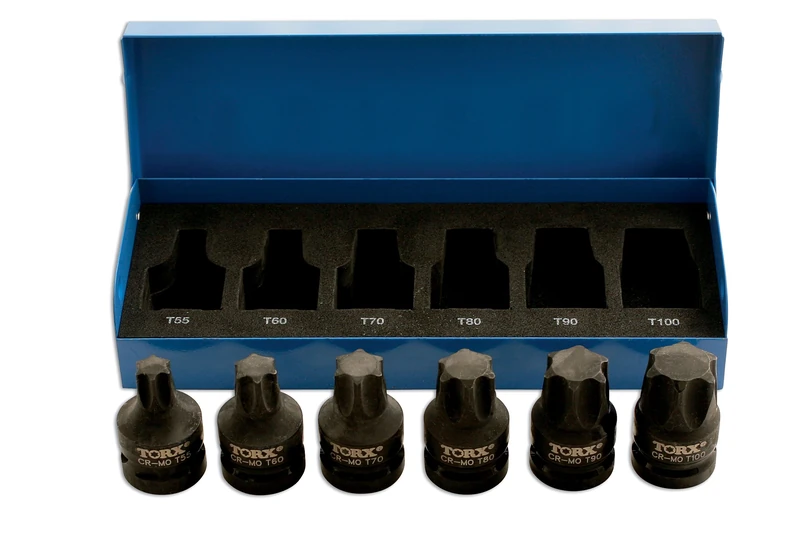 Laser 4947 Heavy Duty Torx® Socket Bit Set 1/2"D 6pc