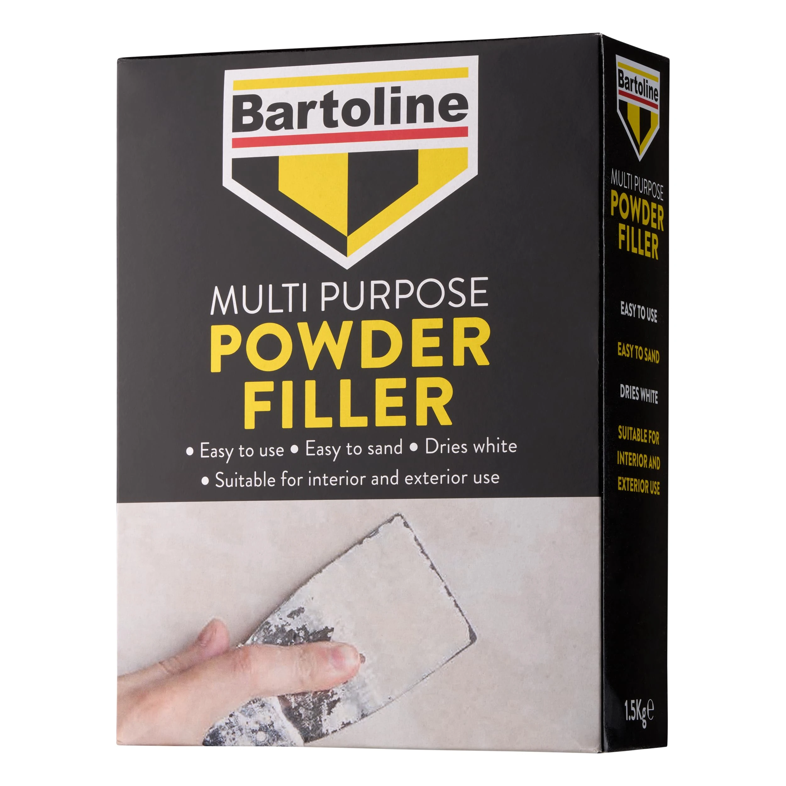Bartoline Multi Purpose Powder Filler 1.5kg - Strong & Smooth Finish for Plaster, Wood, Brick & Stone – Easy to Mix & Sand