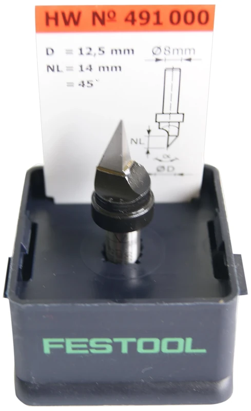 Festool Plasterboard V-groove cutter HW S8 D12,5/45°