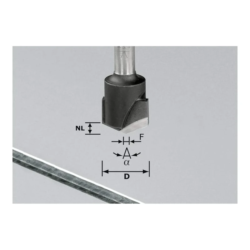 Festool Fresa para ranuras en V HW S8 D18-135°/Alu