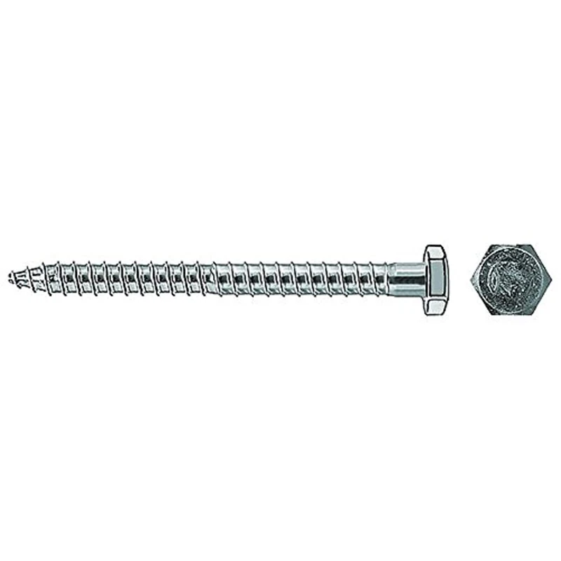 Fischer 080412 10 x 95 mm 6 Edge Safety Screw - Zinc (50-Piece)