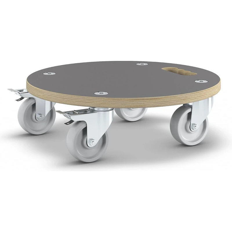 WAGNER Plant trolley MAXIGRIP Ø 38 x 11 cm I Container trolley for indoor + outdoor I FSC -certificated tranport helper wood with 2 total breaks I Load capacity 250 kg I Made in Germany - 20110701