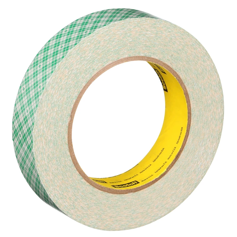 3M 410M Double-Sided Tape, 25 mm x 33 m, 0.13 m, White, Pack of 36