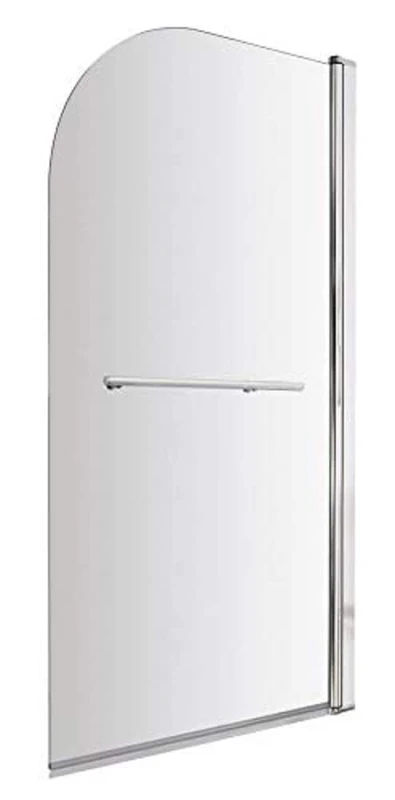 800 x 1400 mm Luxury Bath Shower Glass Bathroom Screen with Chrome Towel Rail