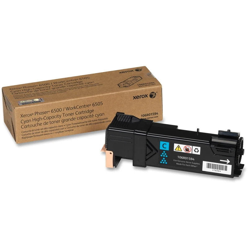 Xerox Phaser 6500/Workcentre 6505 Cyan High Capacity Toner Cartridge (2,500 Pages) - 106R01594