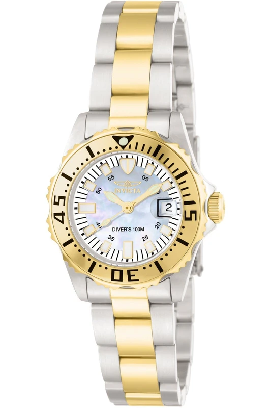 Invicta Pro Diver 6895 Women's Watch - Waterproof - Analogue - Quartz Movement - stainless steel with white dial - 30mm - Image 1