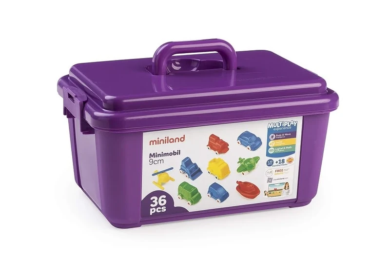 Miniland 27471 9 cm "Minimobil" Tub (32-Piece) - Image 1