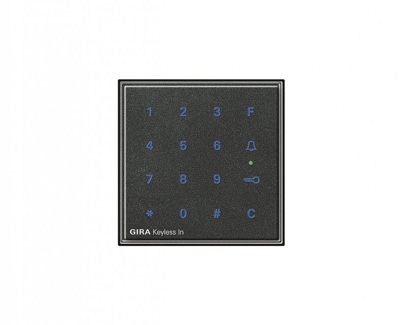 Gira Keyless In Gira TX_44 260567 Code Keypad Flush-Mounted Anthracite