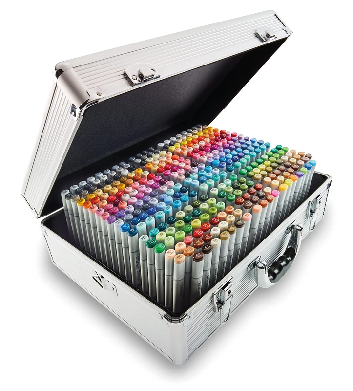 COPIC Sketch Coloured Marker Pen - Suitcase with 358 Sketch Markers, for Art & Crafts, Colouring, Graphics, Highlighter, Design, Anime, Professional & Beginners, Art Supplies & Colouring Books