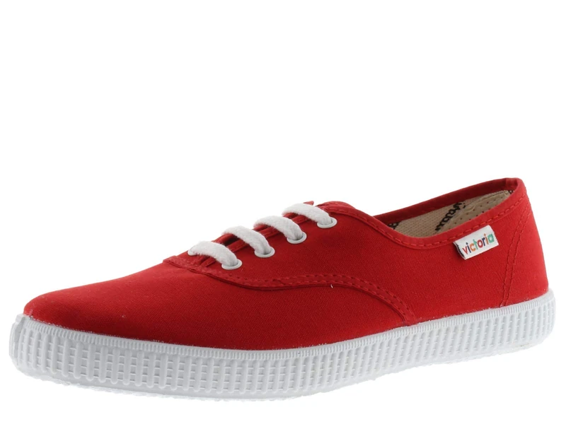 victoria 1915 Unisex Canvas Trainers & White Laces 106613 for Kids Rojo 26 - Image 1