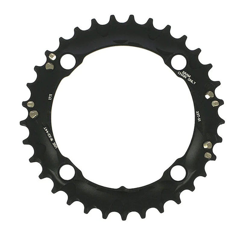 Truvativ Chainring MTB 42T 4 Bolt 120 mm BCD Aluminium L-Pin (GXP) Blast Black 2 x 10, 11.6215.188.240