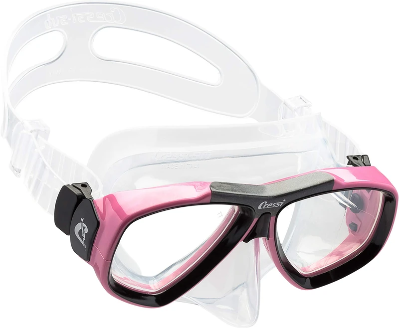 Cressi Focus Scuba Diving Optical Lenses Available Mask - Pink