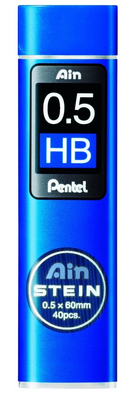 Pentel Ain Stein Mechanical Pencil Lead, 0.5mm HB, 40 Leads (C275-HB)