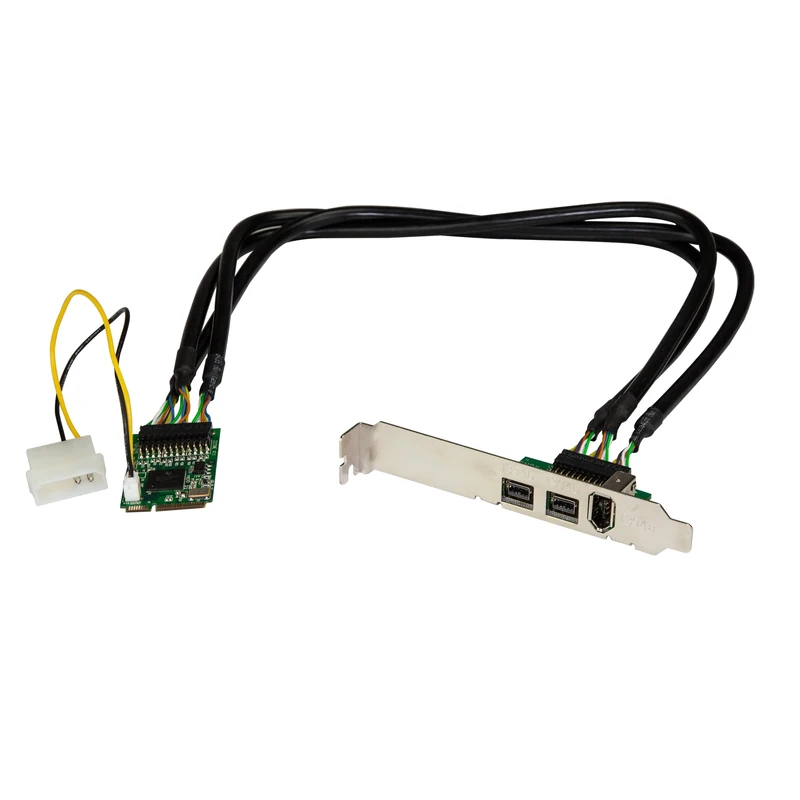 StarTech.com 3 Port 2b 1a 1394 Mini PCI Express FireWire Card Adapter - FireWire adapter - PCIe Mini Card - FireWire 800 - 2 ports + 1 x FireWire (MPEX1394B3) - Image 1
