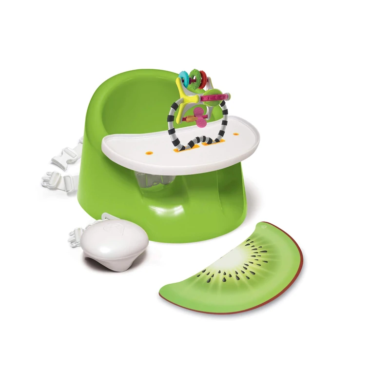 Prince Lionheart BebePod Flex Plus | First Seat 3m+ | Baby Feeding & Seating | Adjustable Tray | Dual Strap | Detachable Tray, Placemat & Toy - Kiwi Green