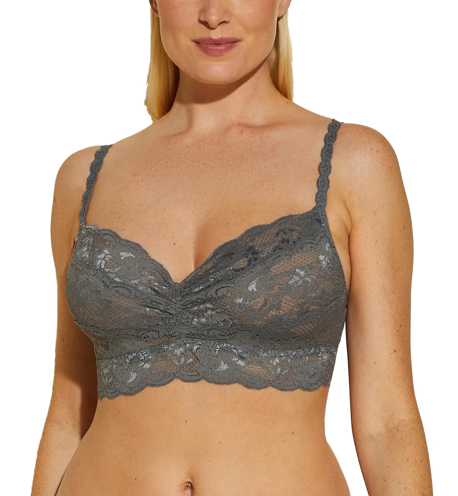 Cosabella Women's NSN SOFT BRA - SWEETIE Soft Cup Lace Everyday Bra - grey - Large