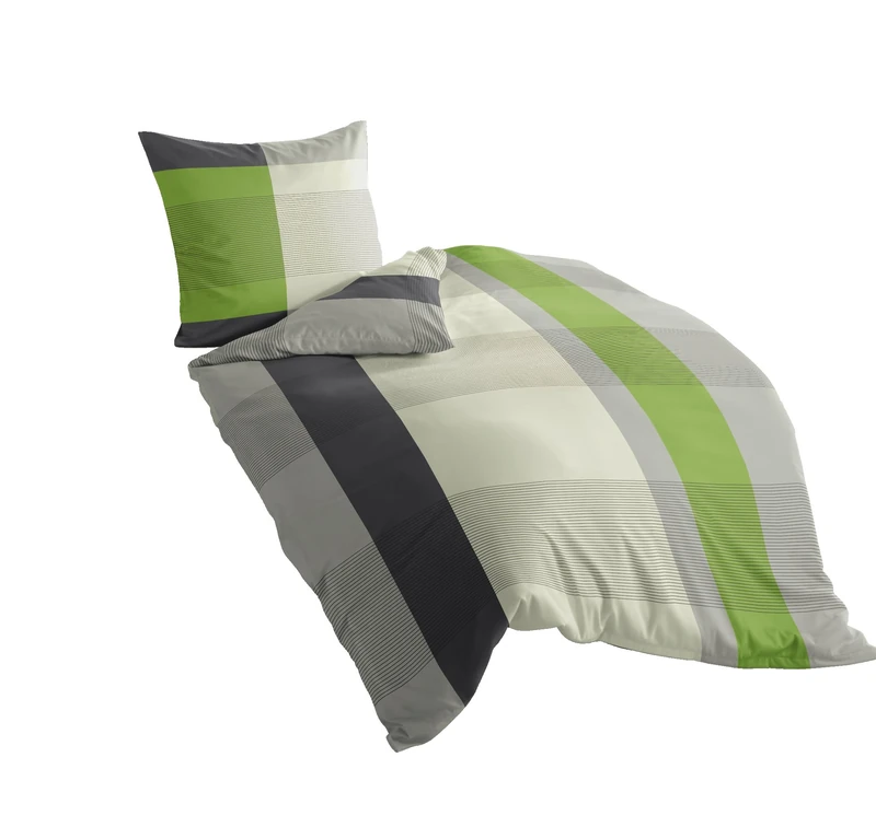 Bierbaum 4643 06 Maco Satin Bed Sheets Design 155 x 220 cm and 80 x 80 cm Silver 06