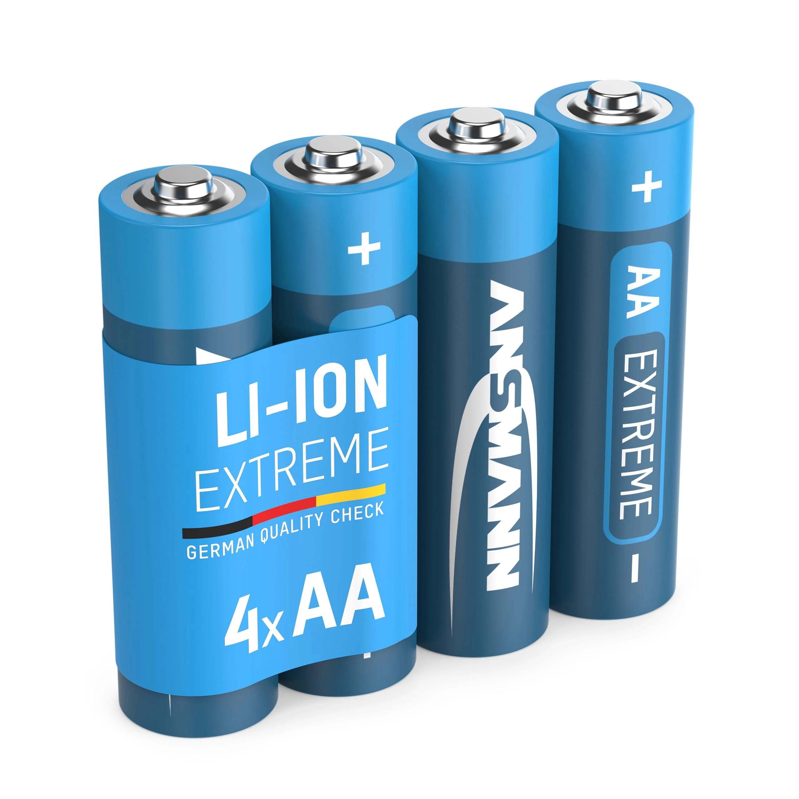ANSMANN AA Batteries [Pack of 4] Long Lasting High Capacity Disposable AA Type 1.5V Extreme Lithium Battery For Flashlight, Alarm & Wall Clocks, Toys, Remote Controls - Lasts 4x Longer Than a Standard Alkaline Battery