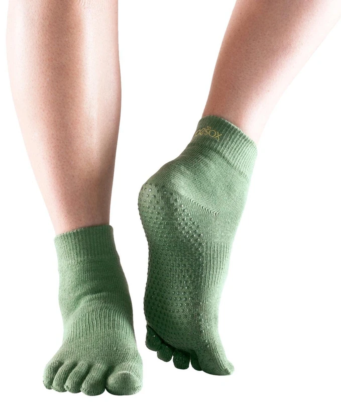 ToeSox full toe with grip - Ankle, Grass green - small